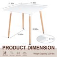 thumbnail image 3 of Solid wood dining table, Modern square bar table, Mid-century square dining table, Small dining table for Kitchen Dining Room & Living Room, 3 of 5