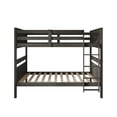 thumbnail image 5 of Home Design Lorain Twin Over Twin Solid Wood Bunk Bed with Sturdy Guardrails and Ladder, Dark Gray, Easy Assembly, 5 of 16