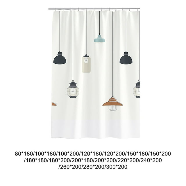 VONKY Simple Separation Curtain - Waterproof Divides Dry And Wet Spaces And Installation Is Simple Without Punching White 280W*200H