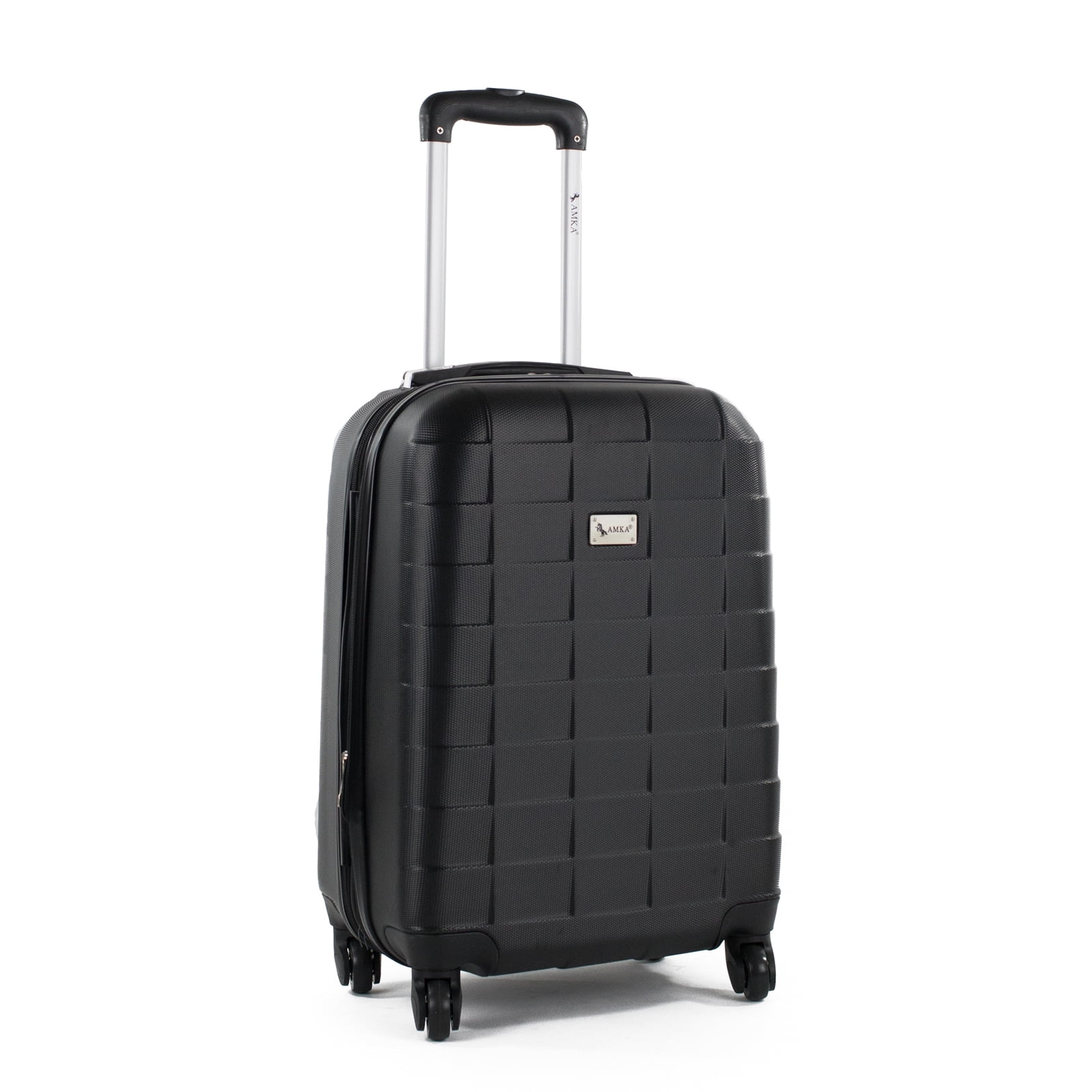 AMKA 3-Piece TSA Locks Hardside Upright Spinner Luggage Set-Black