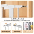 thumbnail image 5 of YIYADO 30" Tall Auto-Close Pet Gate, 29.5"-40.5" Adjustable Pressure Mounted Dog Gate, Easy Walk-Through Safety Gate for Stairs, Doorways & Hallways, White, 5 of 6