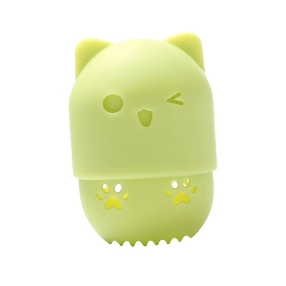 HILABEE Portable Puff Organizer Silicone Drying Holder Green