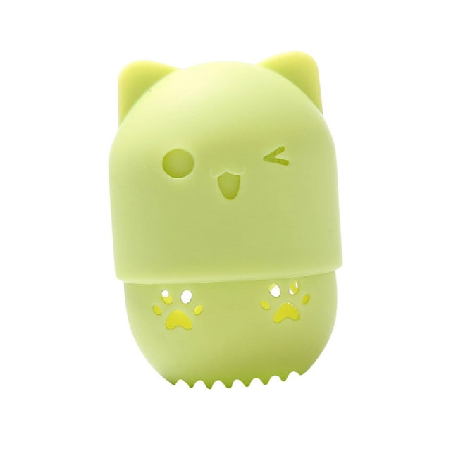 HILABEE Portable Puff Organizer Silicone Drying Holder Green