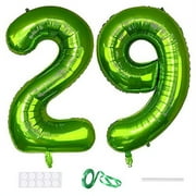 Xihuimay Number 29 Balloons 40 inch Digital Balloon Alphabet 29 Birthday Balloons Digit 29 Helium Balloons Big Balloons for Birthday Party Supplies Wedding Bachelorette Bridal Shower, Green Number 29