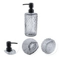 thumbnail image 5 of Unique Bargains 1 Pc Elegant Polka Dot Pattern Soap Pump Dispenser for Bathroom 16.9oz Gray Black, 5 of 6