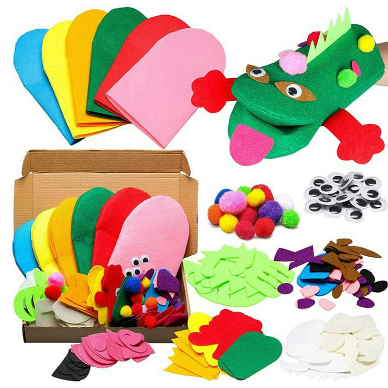 16 Pieces Hand Puppet Making Kit for Kids Felt Sock Puppet Art Craft w –  ToysCentral - Europe