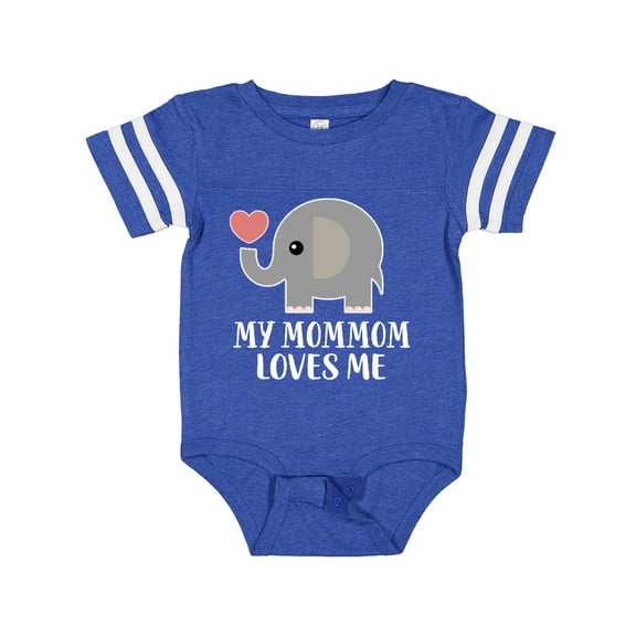 Inktastic Mommom Loves Me Grandchild Boys or Girls Baby Bodysuit