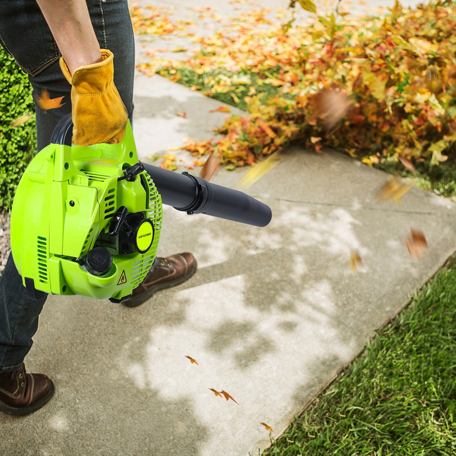 Andvari 2-Stroke Gas Leaf Blower, 26CC Handheld Yard Cleaner for Lawn Snow & Debris