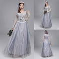 thumbnail image 2 of Fesfesfes Women Dress Solid Color Halloween Dress Adult Cosplay Gothic Bride Dress Evenig Gowns Party Dress, 2 of 9
