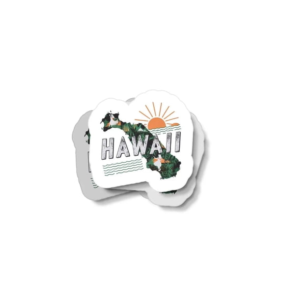 Retro Hawaii Waterproof Sticker