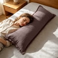 thumbnail image 5 of Long Body Support Pillow, Side Sleeping Leg Pillow, Segmented Filling Prevents Shifting, Soft Breathable Removable Cover, Multi Purpose Bed Cushion for Back, Waist Relief, Gray, 5 of 6