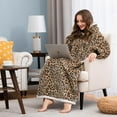 thumbnail image 7 of HBlife Oversized Long Wearable Blanket Hoodie for Adult, Thick Sherpa Sweatshirt with Elastic Sleeves and Giant Pockets Super Warm and Cozy Fuzzy Plush Fleece Blanket Jacket, Leopard, 7 of 7