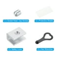 thumbnail image 3 of Unique Bargains 3/8' Aluminum Alloy Window Locks Sliding Door Security Stopper with Key, Silver 2 Set, 3 of 5