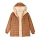 thumbnail image 4 of Parkas de manga larga para mujer, chaqueta de algodón polar liso y grande, abrigo cálido de lana de cordero, abrigo tipo suéter, abrigo para mujer, 4 of 7