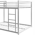 thumbnail image 6 of JINS & VICO Full Over Full Metal Bunk Bed, Heavy Duty Low Bunk Bed with Safety Guard Rails and Ladder (Black), 6 of 7