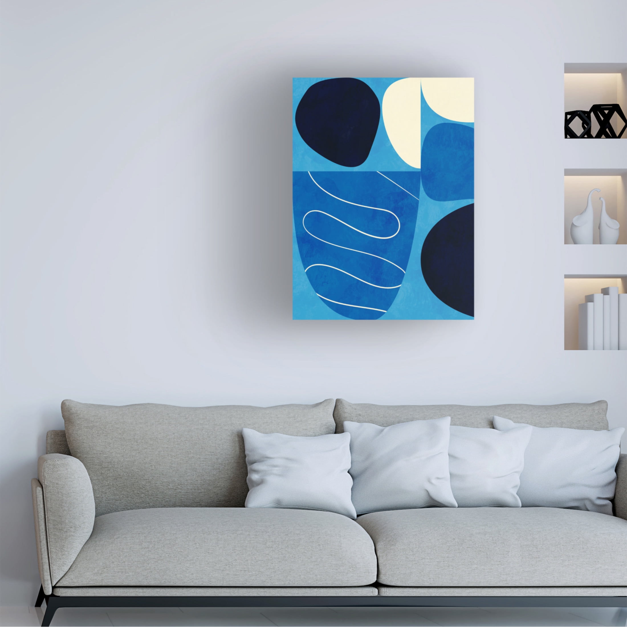 Trademark Fine Art Ana Rut Bre Shapes Play3 1blue Canvas Wall Art