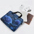 thumbnail image 5 of 16" Laptop Briefcase for Work Travel Laptop Shoulder Bag Carrying Handbag Laptop Case Blue Rose Pattern, 5 of 8