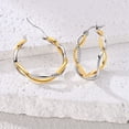 thumbnail image 5 of MULA Original 925 Sterling Silver Hoop Earrings 5A CZ Gold Plated Sparkling Weaving Jewelry Gift for Women, 5 of 7