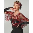 thumbnail image 4 of Dalrosia Women's 1920s Shawl Wraps,Sequin Beaded Flapper Evening Shawls for women Party/Wedding/Formal/Harlem night, 4 of 5