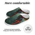 thumbnail image 6 of Wukai Flying Parrots In Jungle Print Women's Indoor Bedroom Slipper Slip On Shoes, Unisex House Shoes with Anti-Skid Sole for Men, Gift for Women Men-35/36, 6 of 7