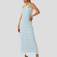 thumbnail image 2 of Elegant Women's Formal Dress A Line Neck Midi Dress With Ruffle Detail For Daily Wear Vacation Summer Outfit, 2 of 2