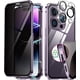 thumbnail image 3 of Nuevo bloqueo de seguridad+protector de cámara] Funda magnética para iPhone 12 Pro Max, [100% sensibilidad de pantalla] [Protector de pantalla anti-mirones] Funda de privacidad de vidrio 9H de doble c, 3 of 5