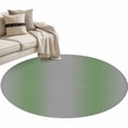 thumbnail image 2 of Green Grey Round Area Rug 3.3 FT, Non Slip Small Entryway Kitchen Mat, Modern Minimalist Solid Vertical Stripes Washable Soft Circular Rug Non-Shedding Door Mat for Bathroom Playroom Kids Room, 2 of 9