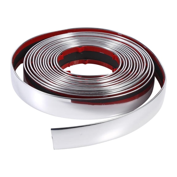 BIMZUC Universal Car Bumper & Interior Protector Strip – 5.5″ Wide, 5 m Long, Flexible Silver Trim with Adhesive Tape