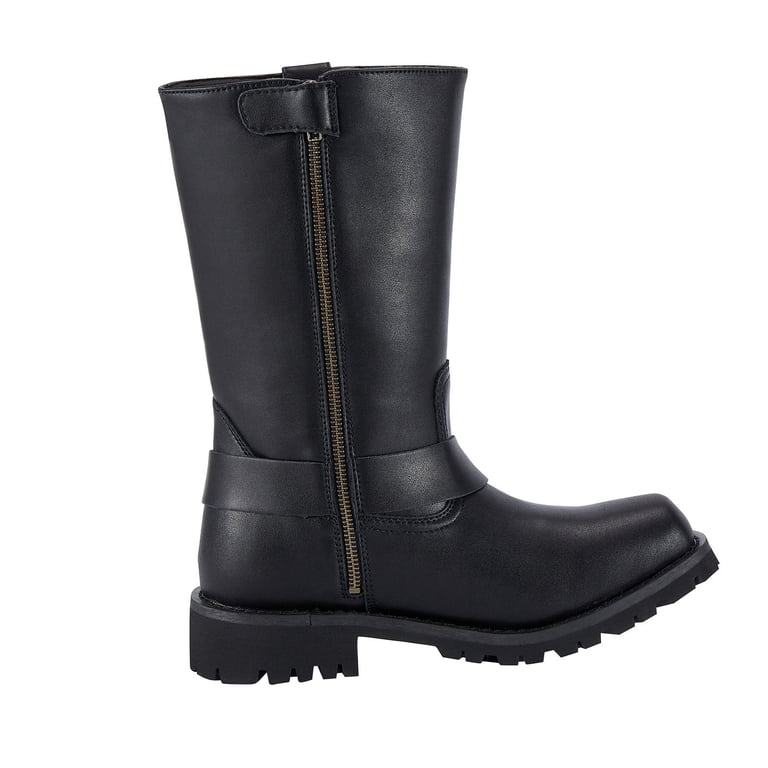 Dream Apparel Mens Motorcycle Boots, Black Waterproof PU  display picture 2