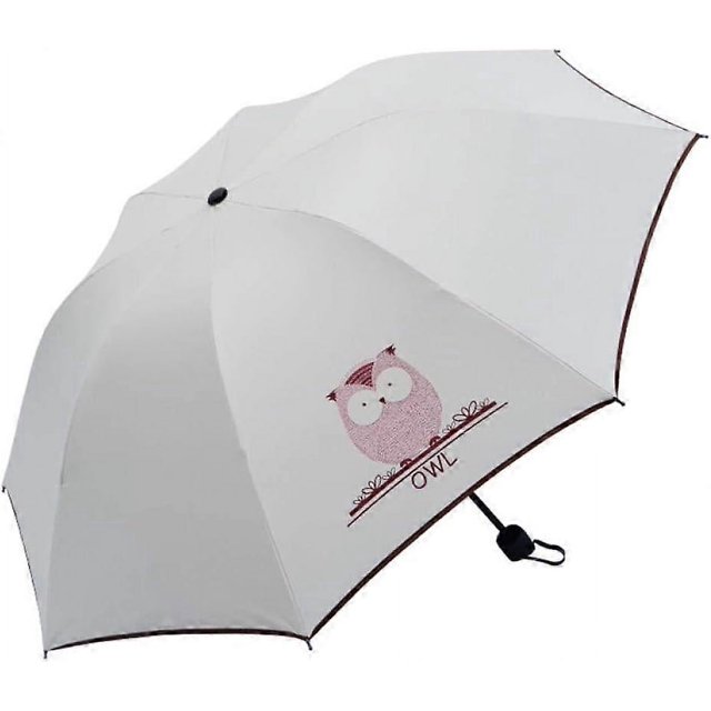 Cartoon cute student sunny rain umbrella woman Creative folding small fresh female sun shade black coating umbrella gifts