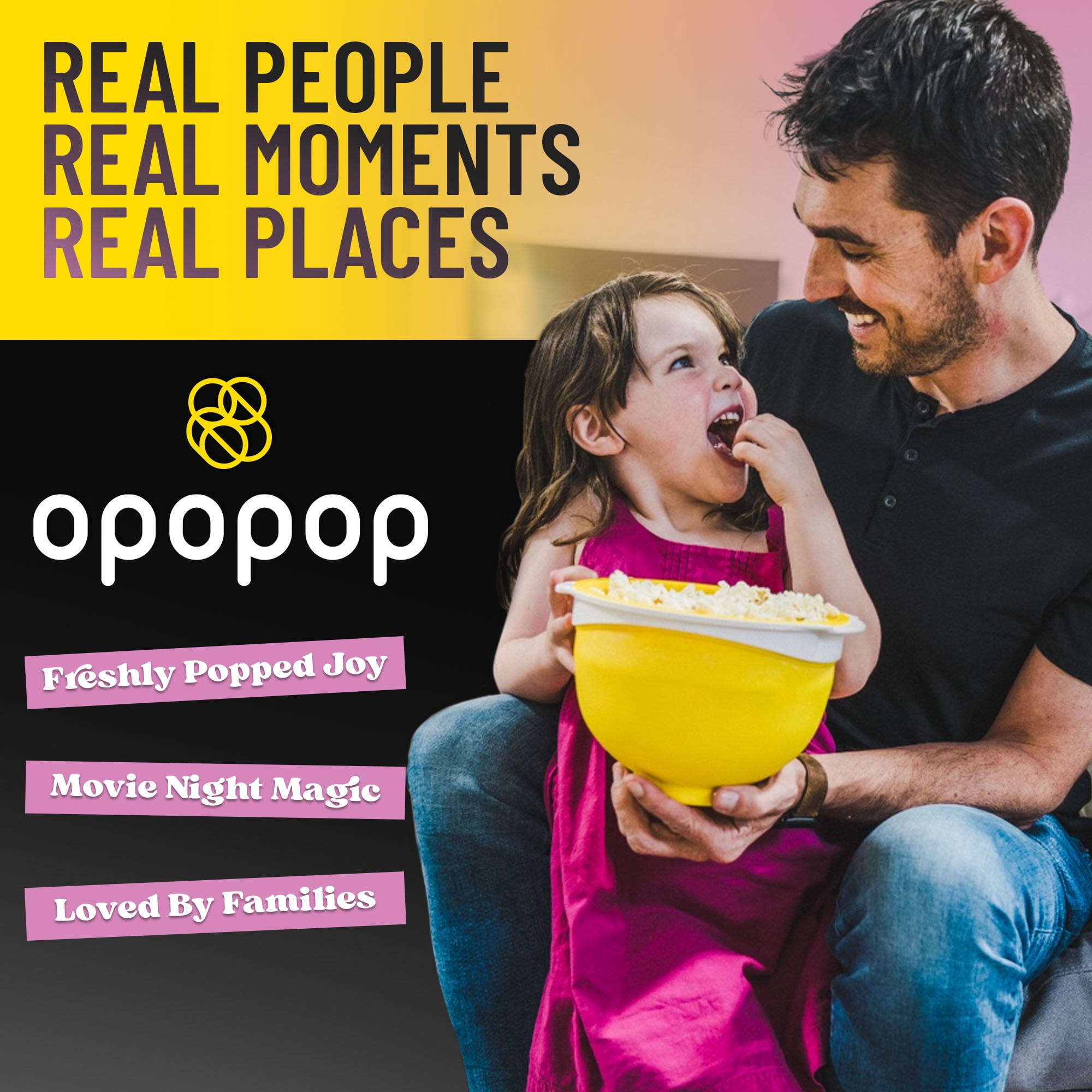 Opopop Microwave Popcorn Variety 4-pack Gourmet Popcorn Kit, Collapsible Silicone Popper, Gluten Free Snacks, BPA Free, Dishwasher Safe, New Flavors