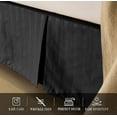 thumbnail image 4 of Elegant Comfort 1-Piece Striped Bed Skirt, 1500 Thread Count Quality, Stylish Design, Pleated for a Clean Look- Easy Care, Wrinkle and Stain Resistant, Stripe, Twin, Black, 4 of 5