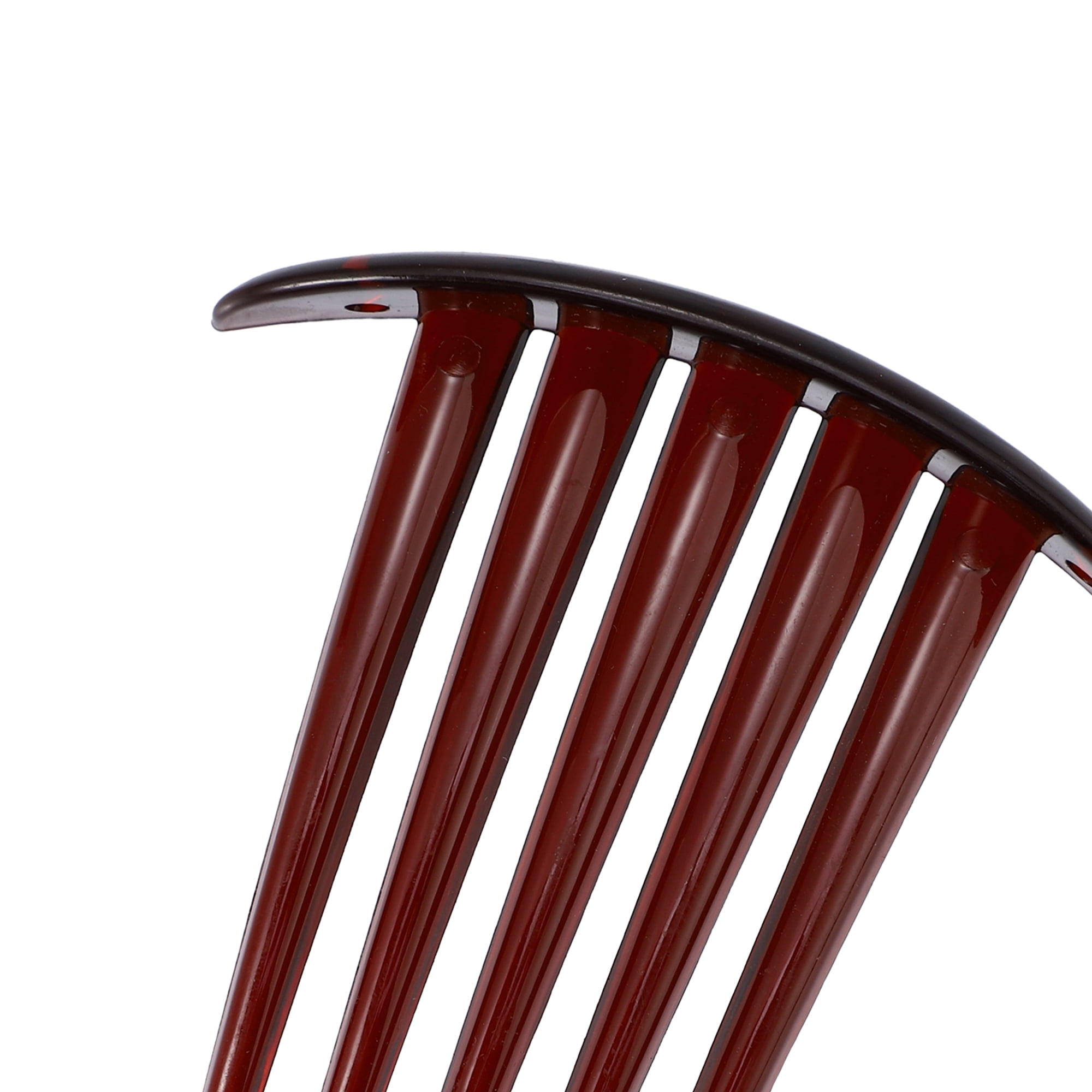 Unique Bargains 2 Pcs Small Side Combs Teeth Hair Combs Hair Clip Comb 3" Brown