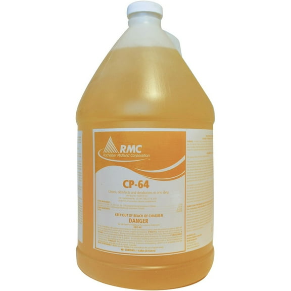 RMC CP-64 Hospital Disinfectant - Concentrate - 128 fl oz (4 quart) - Fresh Lemon Scent - 1 Each - Yellow | Bundle of 2 Each