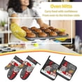 thumbnail image 5 of Fotbe Traditional Scandinavian Dwarf for 4Pcs Oven Mitts and Pot Holders, 500℉ Heat Resistant Oven Mitts , Non-Slip Silicone Surface Safe for Baking, Cooking, BBQ, 5 of 6