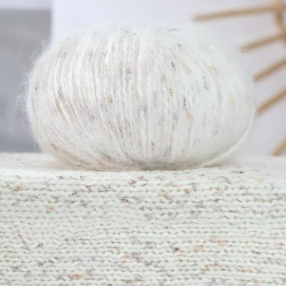 2skeins Wool Fibre Yarn for Sweater Hat Socks Blankets WhiteSmoke 3mm