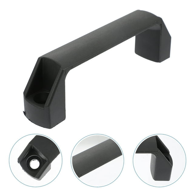 unbranded 2Ud Manijas De Aluminio Para Gabinete Eléctrico Negro Resistentes Para Uso Industrial