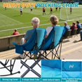 thumbnail image 4 of ABORON Oversized Rocking Camp Chair for Adults - Outdoor Rocker Chair with Padded Cushion, Folding Lawn Chair for Outdoors, Camping and Picnic, Portable Camping Rocking Chair, Blue Joy, 4 of 11