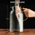 thumbnail image 5 of PARACITY Glass Pitcher Squama Designed 64 oz, High Borosilicate Water Pitcher, Iced Tea Pitcher with Stainless steel Lid and Handle,  for Iced Tea, Juice, Milk, 5 of 7
