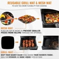 thumbnail image 4 of Air Fryer Accessories Set with Stainless Steel Rack and Wire Brush, Air Frying Cheat Sheet Guides, Reusable Liners, Compatible with Chefman, GoWise, Nuwave®, Insignia, Kalorik, Gourmia and More, 4 of 4