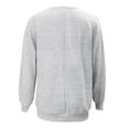 thumbnail image 3 of Fall Shirts for Women 2025 Long Sleeve Crewneck Loose Fit Business Casual Blouse Knitted Shirt Pullover Tops, 3 of 7