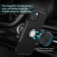 thumbnail image 3 of FIEWESEY for iPhone 13 6.1 Inch Case, Anti-Scratch Shockproof Case 360 Degree Rotation Finger Ring Holder Kickstand [Work with Magnetic Car Mount] for iPhone 13 6.1 Inch(Black), 3 of 7