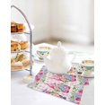 thumbnail image 4 of Spring Gnomes Kitchen Dish Towels for Drying Dishes Set of 2, Botanical Flowers Leaf Pink Buffalo Check Waffle Weave Microfiber Hand Tea Bathroom Towels Quick Dry & Absorbent Towel 12x12, 4 of 7