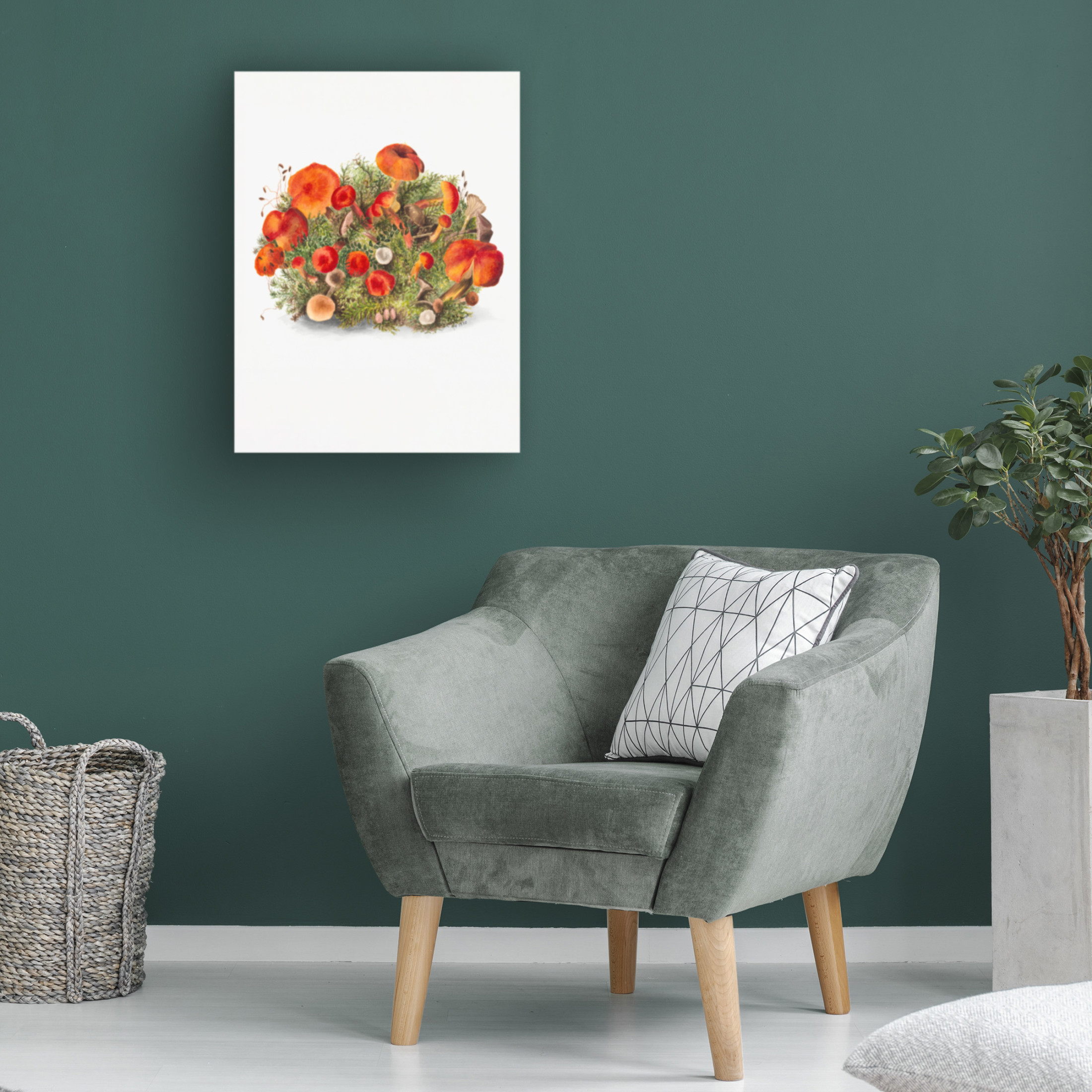 Trademark Fine Art Pictufy  Study of Mushrooms 1880 Portrait Mode Canvas Wall Art