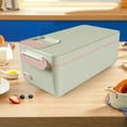 thumbnail image 3 of Cordless Electric Lunch Box, 1L Capacity Quick Heated Lunch Boxes, USB Rechargeable Cordless Heated Lunch Box Portable Food Warmer Self Heating Box for Outdoor, Stainless Steel, 3 of 7