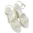 thumbnail image 4 of XY London Womens Anya Chunky Strappy High Block Heel High Heels, 4 of 4