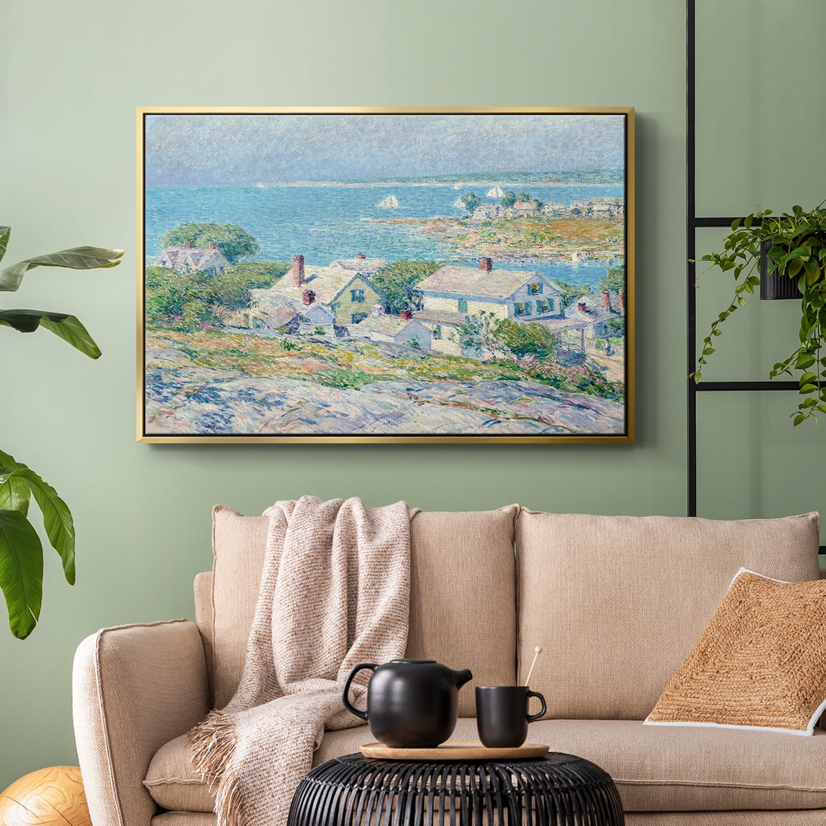 Vintage Landscape-CXI By Wexford Home Framed in Gold Wood Gallery Wrapped Canvas 27 in. x 41 in.