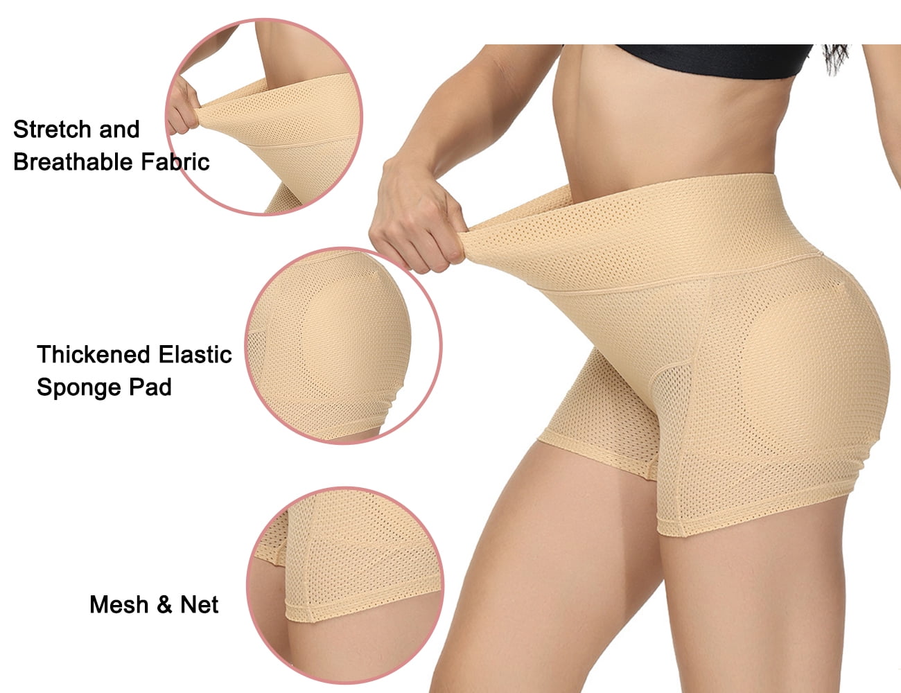 Buy FairySu Womens Shapewear Control Panties Padded Underwear Seamless Butt  Hip Enhancer Shaper Shorts (Black, XX-Large) Online at desertcartSeychelles