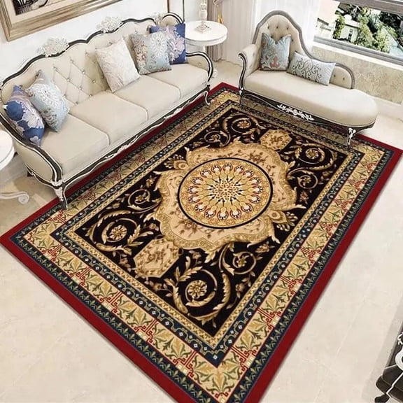 National Style Large Carpets for Living Room 160x230 Large Area Luxury Persia Rug Washable Bedroom Room Decor Non-slip Floor Mat