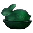 thumbnail image 1 of YWIYIUD 1PC Easter CandyDish Glass Rabbit Jar with Lid Cute Rabbit Cookie Jars Decorative Glass Dish Storage Bowl for Easter Table Decorations Gift Party Supplies 4x4.5inch, 1 of 9